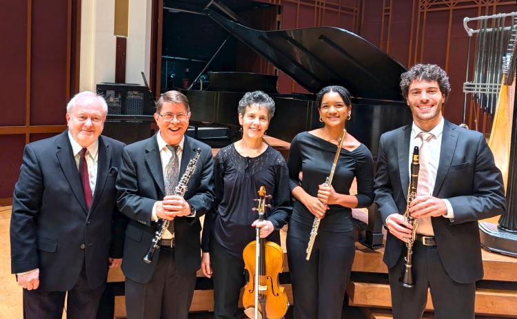 The San Marco Chamber Music Society, formed in 2008, will open the Friends of Music concert series season with a performance Sept. 21 in Live Oak. The performance will feature piano, oboe, viola, flute and clarinet. (COURTESY)