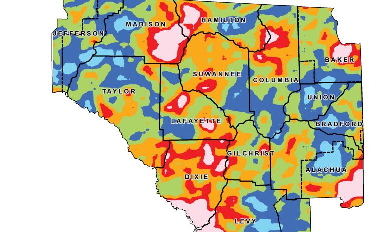 According to the Suwannee River Water Management District, North Florida received less rain than the historical average in September. (COURTESY SUWANNEE RIVER WATER MANAGEMENT DISTRICT)