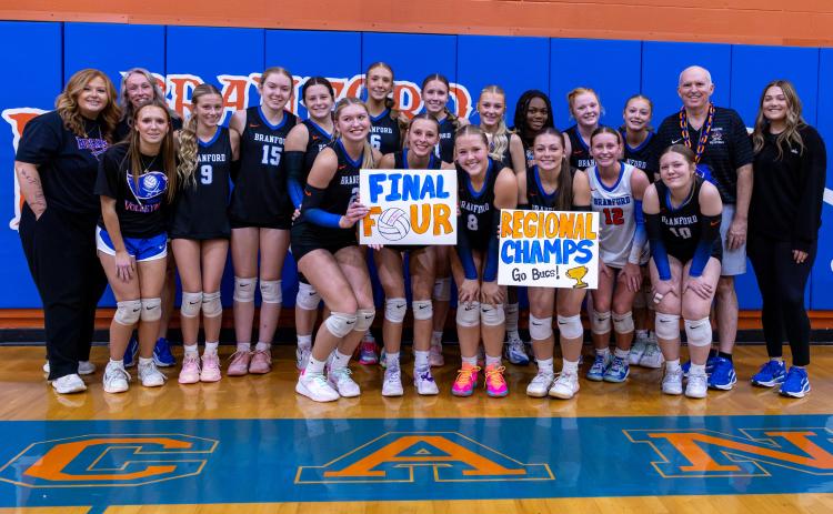 The Branford Buccaneers are headed back to the Class Rural Final Four after sweeping Aucilla Christian for the Region 3-R title Tuesday night. (JACK HOWDESHELL/Lake City Reporter)