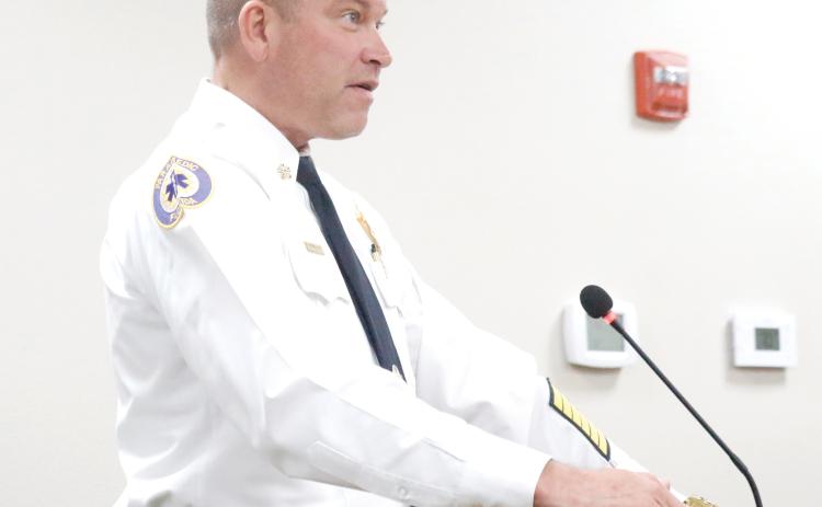 Suwannee County Fire Chief Dan Miller said while the agreement calls for the county to be operating out of the Branford station by Jan. 1, he hopes to be in a month earlier. (JAMIE WACHTER/Lake City Reporter)