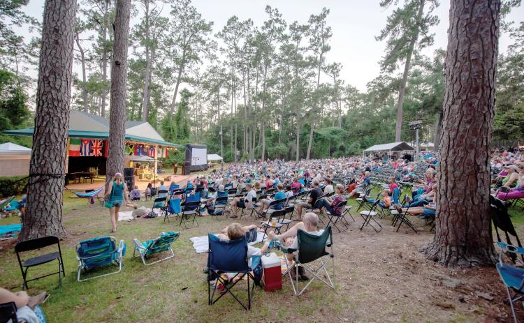 A crowd watches a performance on the main stage at a previous Florida Folk Festival at the Stephen Foster Folk Culture Center State Park in White Springs. Next year’s event is being moved to April. (COURTESY)