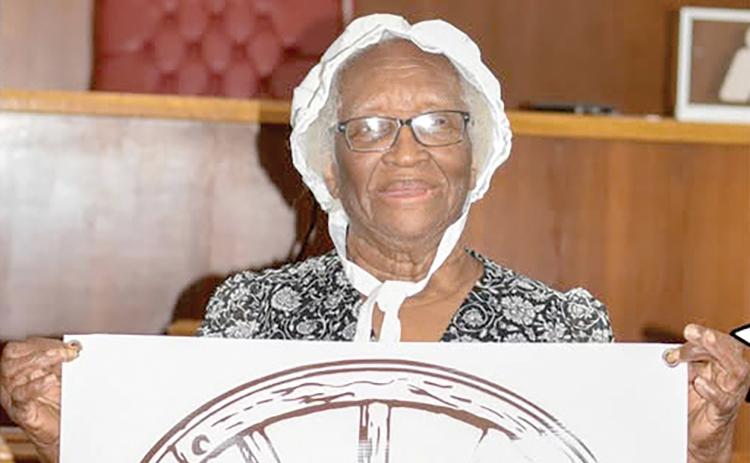 Margarite Jackson was sworn in last week as the Pioneer Day Granny. (COURTESY)