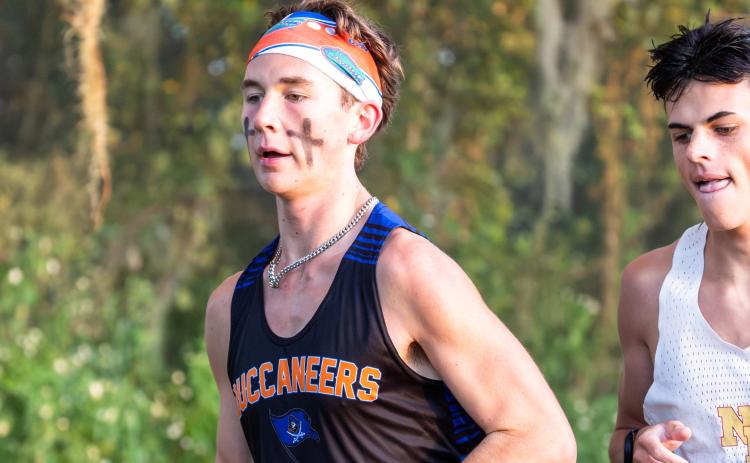 Branford runner Logan Haley in action at the Run Florida Invitational on Sept. 26. (JACK HOWDESHELL/Lake City Reporter)