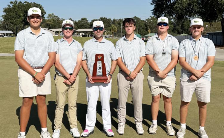 Suwannee won the District 2-2A title on Tuesday, shooting a 313 to hold off Santa Fe by eight strokes. (COURTESY)