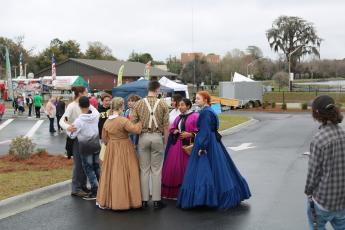 Youngsters in period dress at the Olustee Festival. (TONY BRITT/Lake City Reporter)