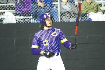 Columbia baseball player Lance Minson steps into the batter's box during the Tigers' Purple & Gold game on Feb. 7. (FILE)