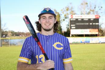 Columbia 1B/OF Lance Minson was hitting .208 with three RBIs and three runs scored when his senior season was canceled due to covid-19. (MANDI SLOAN/Special to the Reporter)