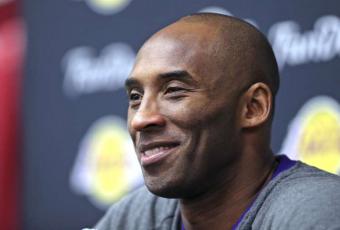 Los Angeles Lakers forward Kobe Bryant, speaks with members of the media, before his team's game against the Chicago Bulls, at the United Center on Feb. 21, 2016, in Chicago. (NUCCIO DINUZZO/Chicago Tribune/TNS)