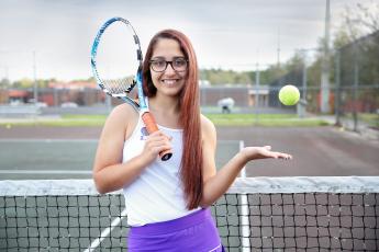 Columbia tennis player Breah Nelson had her senior season cut short due to covid-19. (MANDI SLOAN/Special to the Reporter)