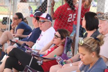 Fans are seen near the dugouts at Southside Sports Complex during a June 2019 baseball tournament. (FILE)