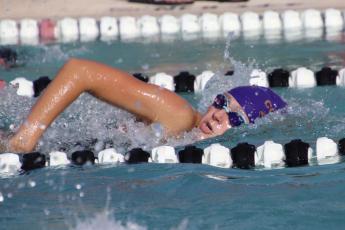 Isabelle Glenn swam on Columbia's 200 medley relay team that won during Thursday's quad meet against Baker County, Baldwin and Suwannee. (SHELBY CONKLIN/Special to the Reporter)