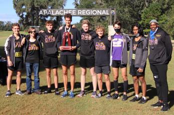 Columbia’s boys cross country team finished runner-up at the District 2-3A Meet on Saturday at Apalachee Regional Park in Tallahassee to qualify for regionals. (SHELBY CONKLIN/Special to the Reporter)