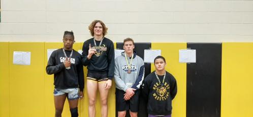 Columbia wrestler Joseph Rice won the 170-pound weight class at the Battle at the Border IBT hosted by Yulee on Saturday. (COURTESY)