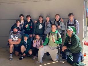 Suwannee's wrestling team at Saturday's District 2-1A IBT. (COURTESY)