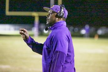 Columbia coach Brian Allen looks on during a game last season. (BRENT KUYKENDALL/Lake City Reporter)