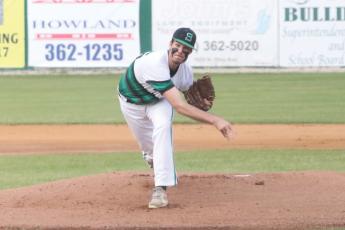 Suwannee pitcher Hunter Corbin held Lincoln to just two hits Tuesday night at Booster Field. (MORGAN MCMULLEN/Lake City Reporter)