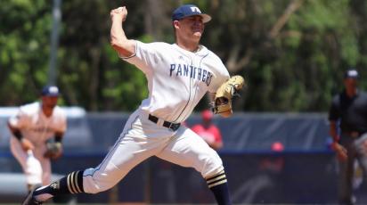 New San Francisco Giants pitcher Tyler Myrick throws a pitch as a Florida International University Panther. The former Columbia High star was chosen 416th overall during the 2021 MLB First-Year Player Draft on Tuesday. (FIU Athletics)