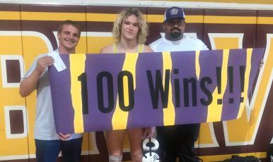 Columbia wrestler picked up his 100th career victory at the Lake Gibson Duals on Saturday. 9COURTESY)