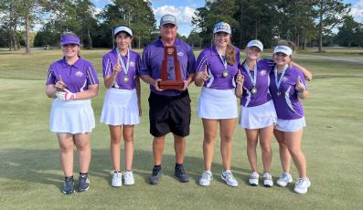 Columbia’s girls golf team won the District 2-2A title on Tuesday. (COURTESY)