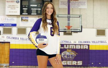 Columbia hitter Sinei Wood is the LCR’s Volleyball Player of the Year. (MANDI SLOAN/Special to the Reporter)