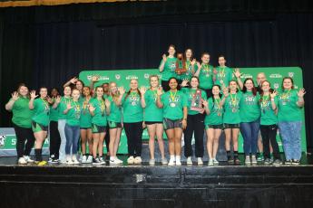 The Suwannee girls weightlifting team won its fifth straight district championship Friday. (PAUL BUCHANAN/Special to the Reporter)