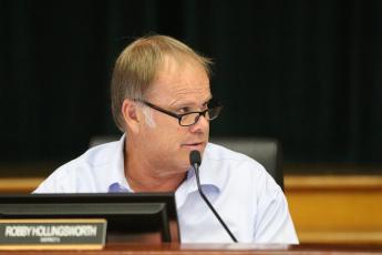 Columbia County Commissioner Robby Hollingsworth was the lone dissension in Thursday’s vote on moving forward with wastewater treatment plant. (JAMIE WACHTER/Lake City Reporter)