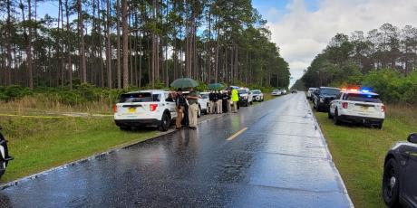 The Columbia County Sheriff’s Office is investigating a suspicious death after a body was found Tuesday on a road in the Osceola National Forest. (COURTESY)