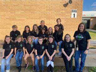 The Suwannee Springcrest Elementary School Student Lighthouse Team, which is composed of third-, fourth-, and fifth-grade students, with coordinator Theda Roper. Front Row: Kadence Rickett (from left), Alania Hodge, Addison Rodgers, Ryan Keeler, Willow Hamilton, Zoey Sturdivant and Roper; Middle Row: Kydin Leighton, Brielle Dukes, Ila Alcorn, Bailee Jo Ambrose, Olivia Cauley and Kahleigha Mobley; Back Row: Alberyo Casado and Jayce Olive.  Not pictured: Hanna Beard. (COURTESY)