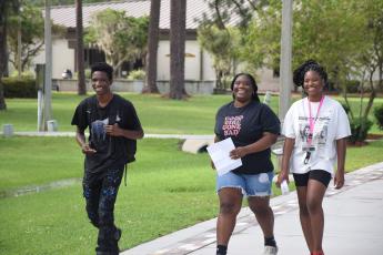 Students walk on the Florida Gateway College campus Monday as the fall semester began. (COURTESY FLORIDA GATEWAY COLLEGE)