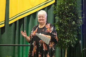 Genie Norman, a longtime member of the Foundation for Florida Gateway College executive board, was honored Wednesday as a ‘Distinguished Friend of the Foundation.’ (JAMIE WACHTER/Lake City Reporter)