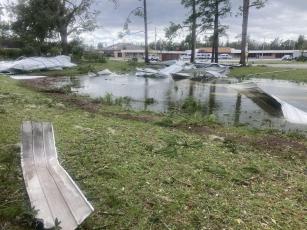 Taylor County sustained flooding and other widespread damage in Hurricane Idalia. (COURTESY NEWS SERVICE OF FLORIDA)