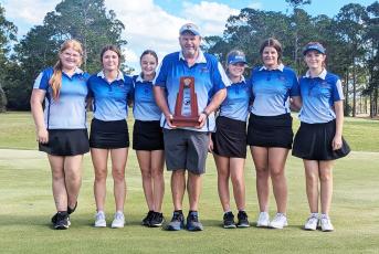 Branford’s girls golf team won the District 3-1A title on Tuesday. (COURTESY)