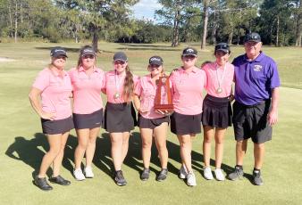 Columbia’s girls golf team won the District 2-2A title on Tuesday. (COURTESY)