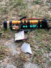 The Columbia County and Alachua County Sheriff’s Offices responded to a call about a suspicious device on SW Arlington Boulevard Thursday. The device was not an explosive. (COURTESY)