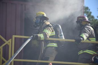 Recruits at the Florida Gateway College Firefighter Program will benefit from the Lake City Fire Department donating 14 self-contained breathing apparatus units to the program. (COURTESY)