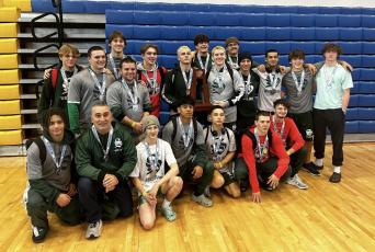 Suwannee’s wrestling team finished runner-up at the Class 1A state duals on Saturday. (COURTESY)
