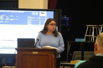 Jennifer Liston, an architect with Zyscovich Architects Inc. presented the plans for the new Niblack Emeentary to the Columbia County School Board on Tuesday. (MORGAN MCMULLEN/Lake City Reporter)