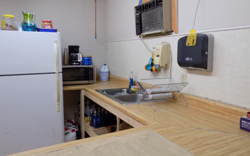 Before, the Lake City Humane Society’s food preparation area was a “harbor for mice and some insects,” according to facility manager Tom Barritt. Now the open-air shelving approach is the envy of the office. (STEPHANIE CHAMBERS-WOLFF/Special to the Reporter)