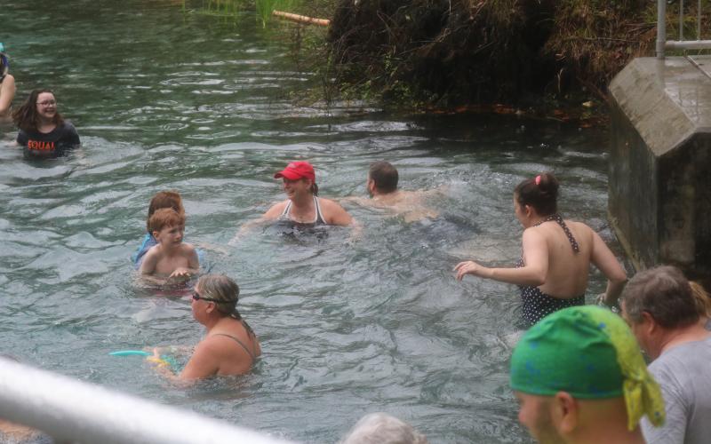 Dozens of folks came out to the Ichetucknee Springs State Park for the annual Iche Nippy Dip Day on Saturday. (MICHAEL PHILIPS/Lake City Reporter)