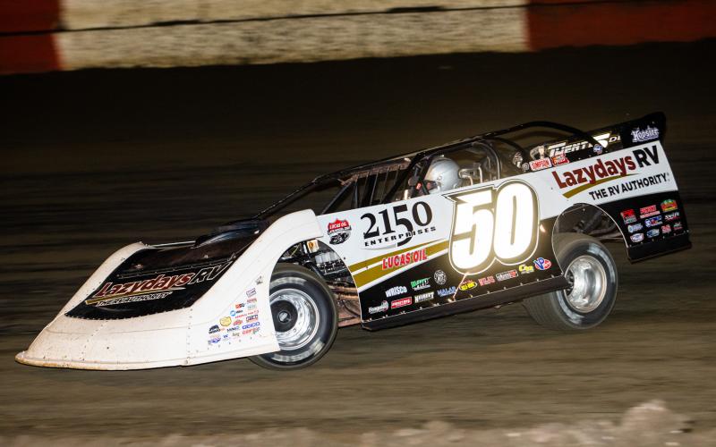 Shannon Buckingham and his #50 care will be racing against more than 40 others Sunday for the $10,000 top prize at All-Tech Raceway. (HEATH LAWSON/Special to the Reporter)