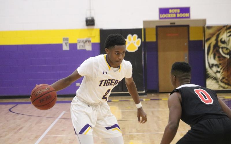 Twenty four hours removed from his season-high 25 points against Santa Fe, Columbia guard Kenney Gaines led all scorers Saturday with 19 points. (ZACH ABOLVERDI/LAKE City Reporter)