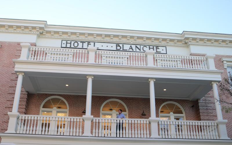 An exterior shot of the newly renovated Blanche Hotel. (TONY BRITT/Lake City Reporter)