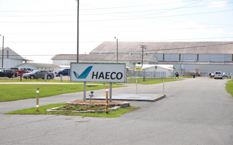The entrance to HAECO at Lake City Gateway Airport is seen Thursday afternoon. (CARL MCKINNEY/Lake City Reporter)