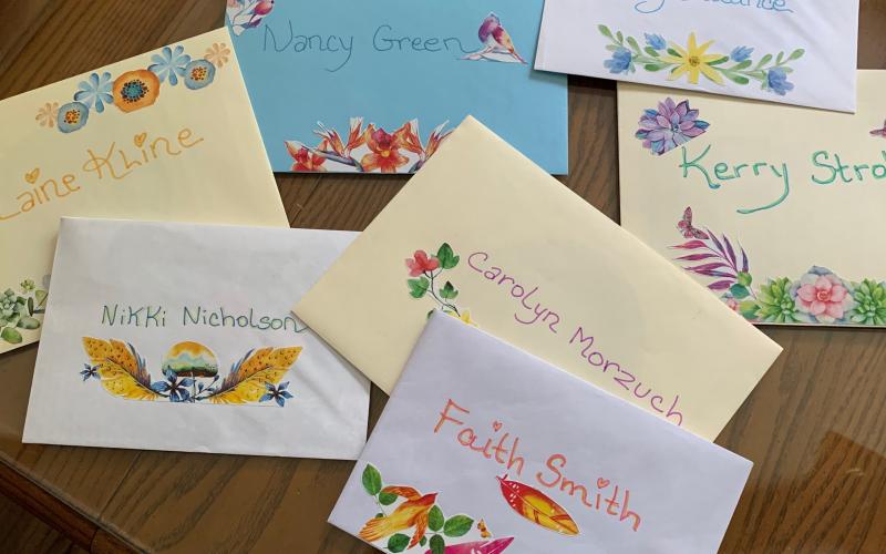Judy Newell encouraged Haven staff with personalized letters. (COURTESY)