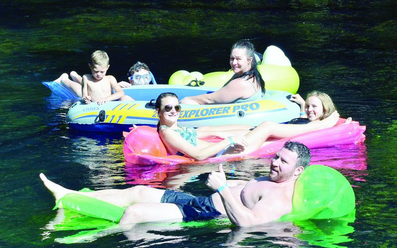 The Scott family floats down the Ichetucknee River in this file photo from the 2016 summer tubing season. Ichetucknee Springs State Park is allowing guests inner tubes, canoes and kayaks back in for some outdoor fun. (CARL MCKINNEY/Lake City Reporter)