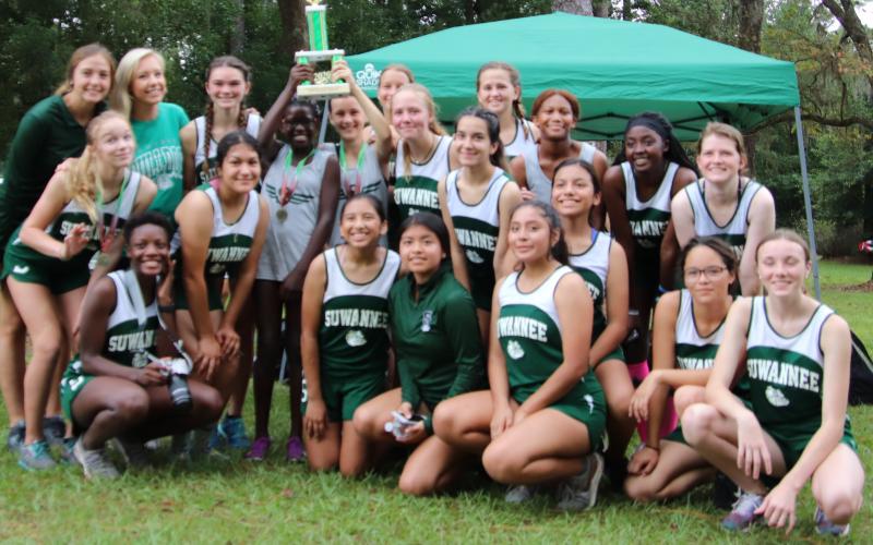 Suwannee’s girls cross country team took home first place on Saturday at the Suwannee County Invitational with 42 points to edge Columbia by three and Branford by six. 