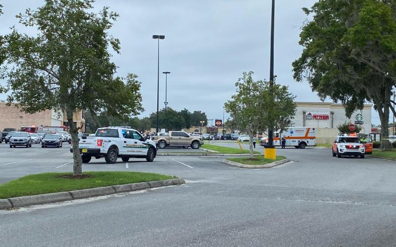 The Lake City Mall was evacuated Sunday after a suspicious object was found with wires hanging out of it. It was later determined the object was a sub sandwich. (COURTESY)