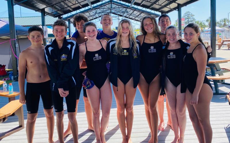 Columbia’s swim team competed at the District 2-3A meet on Monday. (SHELBY CONKLIN/Special to the Reporter)