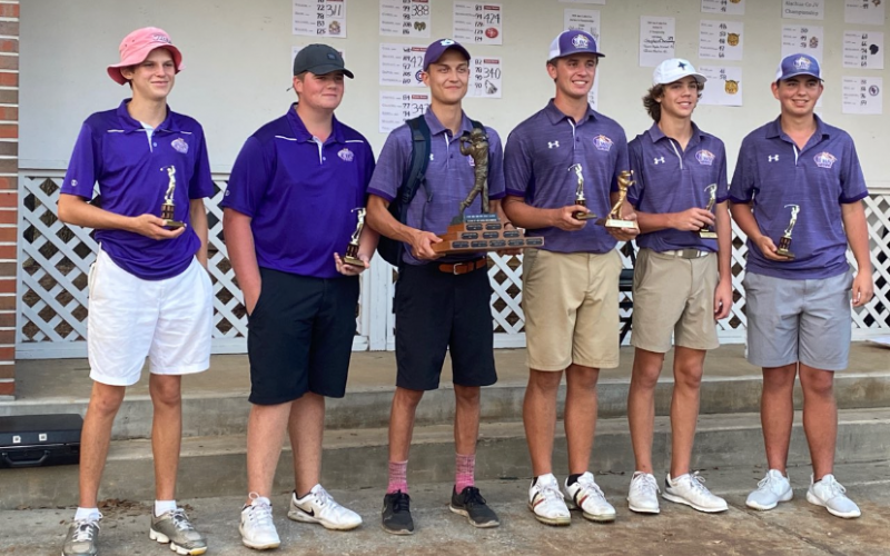 Columbia's boys golf team is pictured after winning the Ann and John Ives Alachua County Championship on Thursday. (COURTESY)