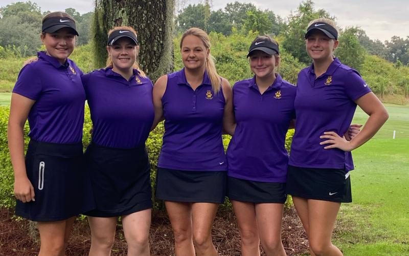 Columbia’s girls golf team placed third at the Jill Darr Invitational on Thursday, led by Peyton Gainey’s score of 80. (COURTESY)